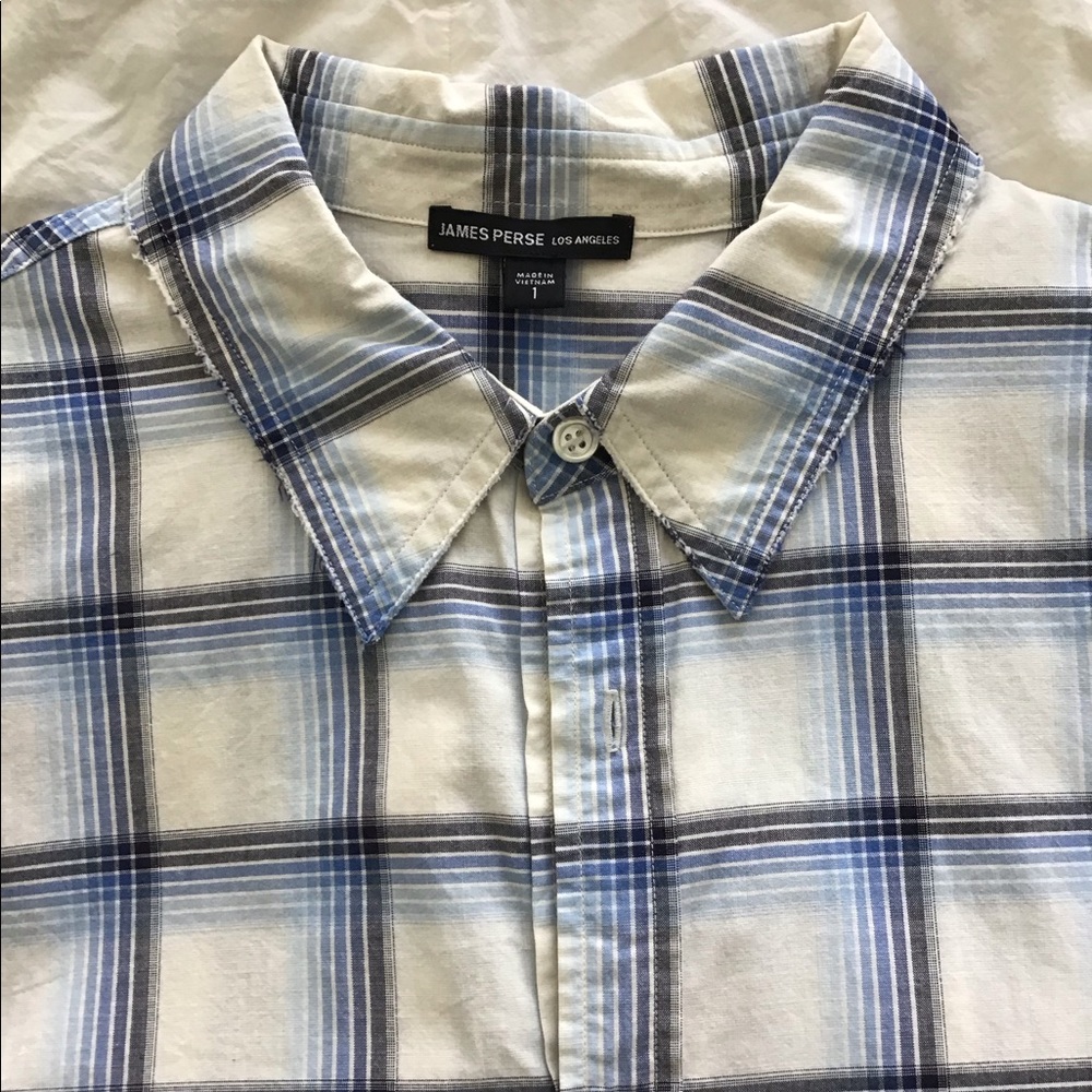James Perse plaid casual dress shirt - Picture 3 of 3